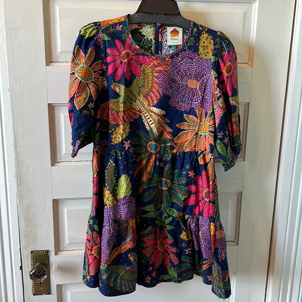 Farm Rio Cool Macaw Mini dress